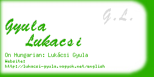 gyula lukacsi business card